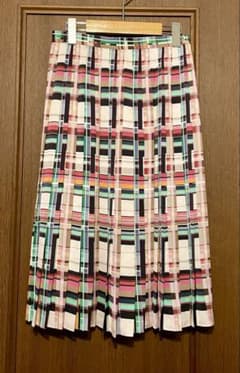 allureville マルチカラー チェック柄 プリーツスカートのサムネイル