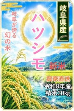 ✨農家直送✨令和8年産新米 岐阜県いび米 ハツシモ 20kg 精米白米 幻の