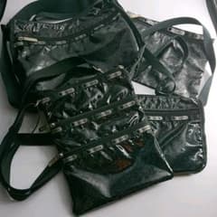 【お値下げ】レスポートサック 黒 ブラックグリッターラメ バッグ4点セットのサムネイル