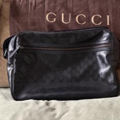 美品】GUCCI GGインプリメ ショルダーバッグ ブラック 211107 - メルカリ