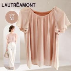 LAUTREAMONT シフォンブラウス フリル袖 ピンク Mのサムネイル