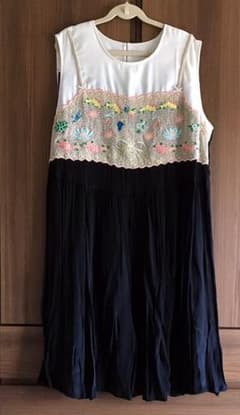 おにぎり様▷大きいサイズ▷フランシュリッペ ▷刺繍ワンピース▷FL5▷美品のサムネイル