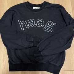 haag 韓国 ロゴ スウェット ネイビー ヘイグ 初期 - メルカリ