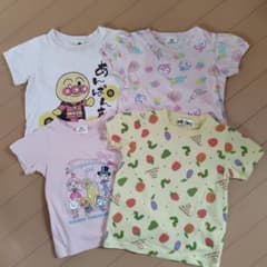 アンパンマン はらぺこあおむし Tシャツ 4枚セット 100cmのサムネイル