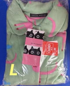 マタノアツコ✖︎WACOAL マツゲ猫ガウン　グリーン　L