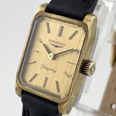 稼働/新品電池/新品ベルト】ロンジン スクエア 腕時計 手巻き ゴールド