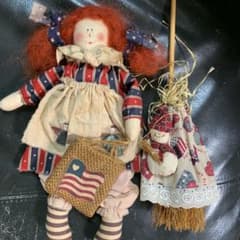 カントリードール　ハンドメイド(28cm)＆ホウキのサムネイル