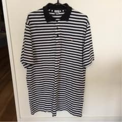BAPE  ボーダー ポロシャツ XL 身幅56  白黒のサムネイル