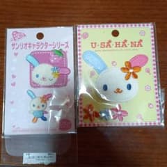 サンリオ ウサハナ ワッペン アップリケ 刺繍 2002 2004 平成レトロ