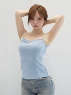 ANDMARY Luna charm ribbon camisole - メルカリ