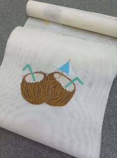 夏名古屋帯 絽 かわいいココナッツ柄 限定セール - メルカリ