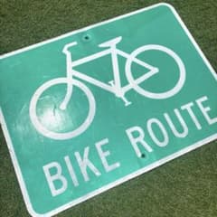USA カリフォルニア　BIKE ROUTE 看板　ロードサイン　ガレージ USA カリフォルニア BIKE ROUTE 看板 ロードサイン ガレージ - メルカリ