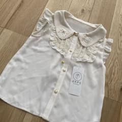 アクシーズファムキッズ♡ブラウス♡ハート♡レース♡キナリ♡120のサムネイル