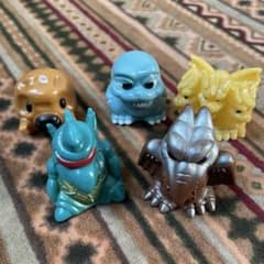 Godzilla finger puppets, figures, dolls, Mothra, Minilla, King Ghidorah GODZILLA