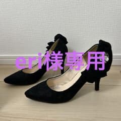 リボン付きブラックハイヒール 23.0cmのサムネイル
