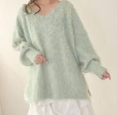 Ambre Neige 2WAYVシャギーVネックニットのサムネイル