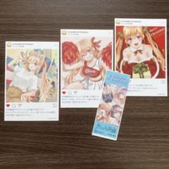 ④カッコウの許嫁 イラストカード3種 クリアしおり 購入特典 天野