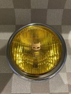 マ−シャルタイプヘッドライト180パイイエローレンズ黒ケ−ス送料込み 