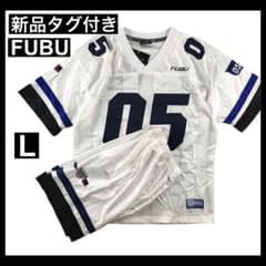 フブ ゲームシャツ FUBU bboy hiphop ビーボーイ 90s 90s【激レア 新品】FUBU/フブ・ゲームシャツ セットアップ L 白