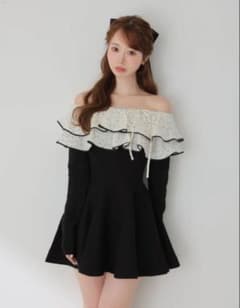 新品エムミーエメ Petite Dot Frill onepiece Black - メルカリ