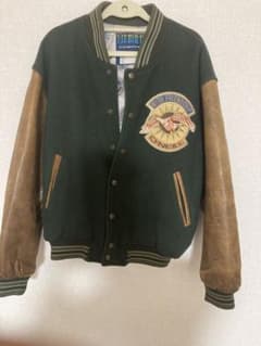 激レア 90s O'NEILL オニール スタジャン 中綿 袖牛皮 刺繍 鷲