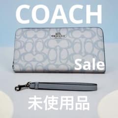COACHコーチシグネチャーラウンドファスナー 長財布 ウォレット ライト