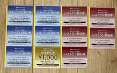 西武ホールディングス　株主優待　スキーリフト　レストラン　1000円券のサムネイル