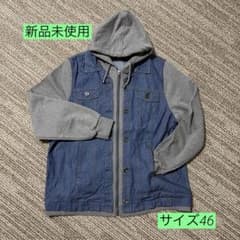 デニムジャケット フード付き インディゴ 46のサムネイル