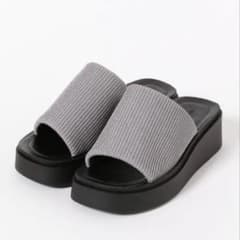 LEPSIM 厚底ニットサンダル シルバー 新品未使用 M 23〜23.5cm