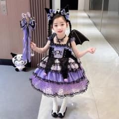 크로미 프린세스 드레스 가장 원피스 산리오 로리타 2점 세트