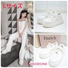 ダーリッチ Darich DDロゴソールスニーカー WHT S DDボリュームソールスニーカー（スニーカー）｜Darich