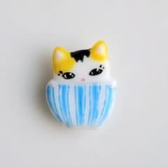 茶碗ねこのブローチ - 3