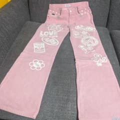エンジェルブルー ズボン ジーンズ ピンク キッズのサムネイル