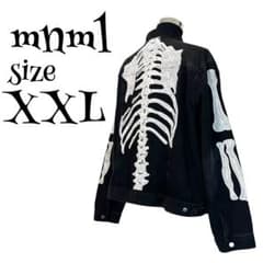 大きいサイズ】【XXL】mnml スケルトン デニムジャケット メンズ 