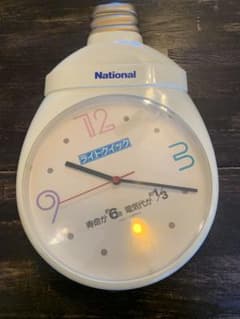National ライトクイック 電球型 掛け時計 壁掛け時計 非売品 レトロ National ライトクイック 電球型 掛け時計 壁掛け時計 非売品 レトロ