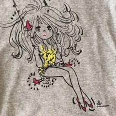 水森亜土 Tシャツ グレー ハイヒール スパンコールのサムネイル