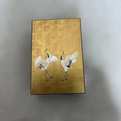 きこり屋さん専用】漆器 硯箱 鶴 松蒔絵 黒塗り 小物入れ - メルカリ
