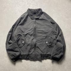 vintageスイングトップブルゾン後染め墨黒グレーハリントンジャケット 