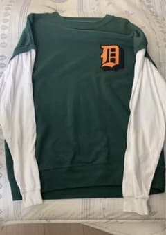 ロゴ ロンT 重ね着風　グリーン Mのサムネイル