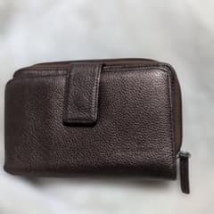 レザー 二つ折り財布 ブラウンのサムネイル