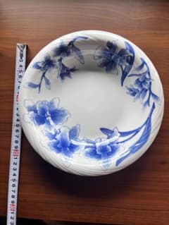 青い花柄 楕円形 深皿 オーバルプレートのサムネイル