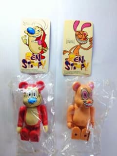 BE@RBRICK Ren & Stimpy 100% ホラー表裏2体セットのサムネイル