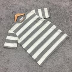 ✨アーバンリサーチ✨ボーダーTシャツ♡半袖♡クルーネック♡グレー♡白(L)