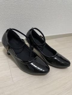 ダンスシューズ　黒 エナメル ストラップ パンプス 36のサムネイル