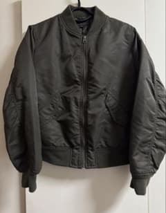 UNIQLO MA-1 ジャケット カーキ L 179296 - メルカリ