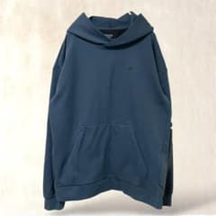 リーボック reebok フード付パーカー　M　青系　ポケットあり　ロゴプリント