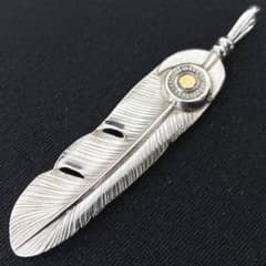 美品　あるじゃん祐天寺　k18太陽メタル付きフェザー　48mm あるじゃん K18 太陽 シルバー 925 65mm フェザー ペンダント - メルカリ