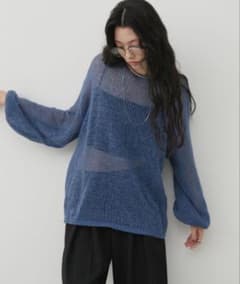 Aunt Marie'sシアーメッシュルーズニットのサムネイル
