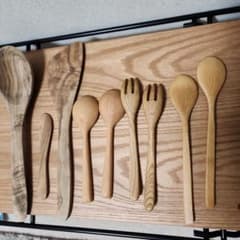 オリーブWood ３本 木製カトラリーセット ６本 9点セットのサムネイル