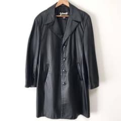 USA製 ショット レザー チェスター ステンカラー ロングコート 牛革